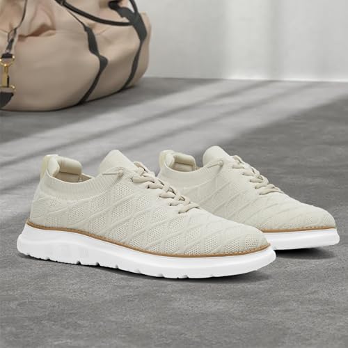 Image of Mens Casual Dress Oxfords Shoes Fashion Mesh Work Business Walking Sneakers Comfortable Lightweight Soft Sole