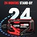 S ZEVZO ET03 Car Jump Starter 2000A Jump Starter Battery Pack for Up to 7.5L Gas and 6.5L Diesel Engines, 59.2Wh Portable 12V Jump Box with USB Ports, LCD Display, Storage Case, and LED Light