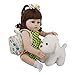 LBYLYH Realistisches Neugeborenes Baby 48Cm 18 '' Full Silikonkörper Baby Reborn Puppen Für Kinder Geburtstag Weihnachten Geschenk Dusche Spielzeug
