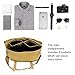 SMONT WW2 US M1936 Musette Bag Army Field pack Canvas Backpack with Shoulder Strap, Khaki, 11.4 x 11 x 5.5 Inch