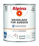 Alpina Weißlack für Außen 2 Liter glänzend