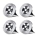 YUNLIGHTS 4Pcs 5 LED Solar Garden Light Waterproof Solar Ground Lights Dark Sensing Landscape Lights for Lawn Pathway Yard Driveway Patio Walkway Pool Area, White