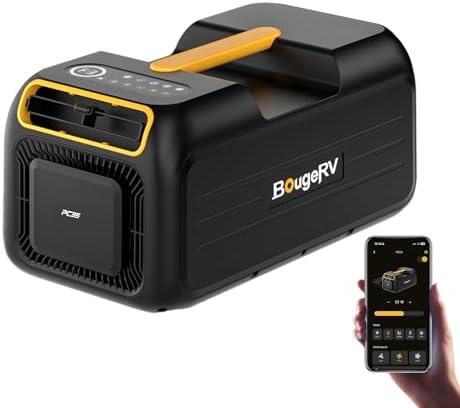 BougeRV PC35 3500BTU Portable Air Conditioner, 5-in-1 Mobile Tent Air Conditioner with App Control, AC 100V-240V Low Power Consumption, Portable AC for RVs, Tents, Trucks, Camping, Van Life, Outdoor