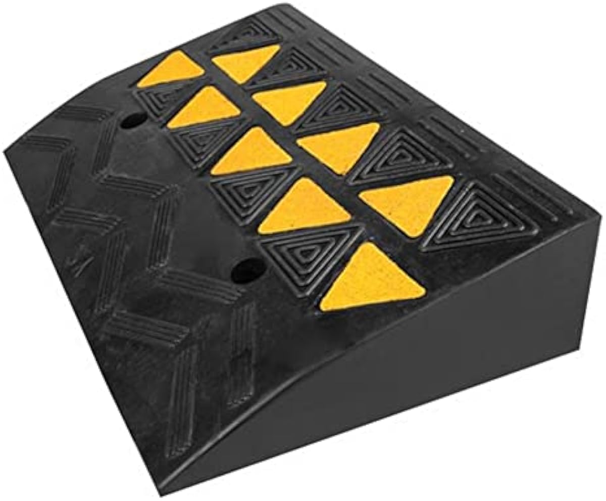 返品無料対応 段差プレート スロープ ゴム 段差 スロープ プレート カースロープ ロードアップ 段差 プレート カーブランプ6インチゴム製の縁石ランプ 車の車両のカーブサイズの車道のランプのカースクーターのオートバイの車椅子しきい値ランプ 産業 研究開発用品