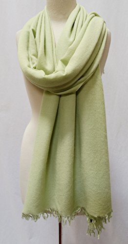 Luxury Grade Silk Wool Shawl Scarf Wrap Stole Spring Green4