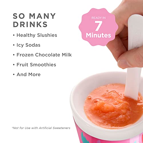 ZOKU Original Slush and Shake Maker - Schmelzschneebecher für Einzelportions-Slushies, Frucht-Smoothies und Milchshakes in wenigen Minuten, BPA-frei, Einhorn – Bild 4