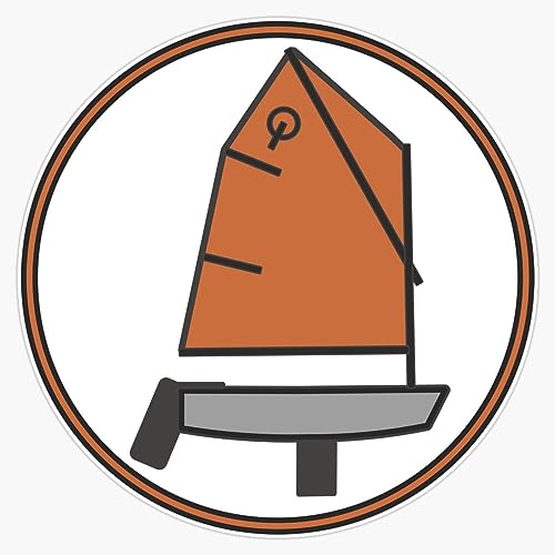 Optimist The Sailboat for Beginners! Vinyl Sticker Waterproof Decal Laptop Wall Window Bumper Sticker 5"