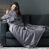 DECOSY Removable Duvet Cover for Weighted Blanket 丨 100% Cotton Duvet Cover 丨 Machine-Washable Cov