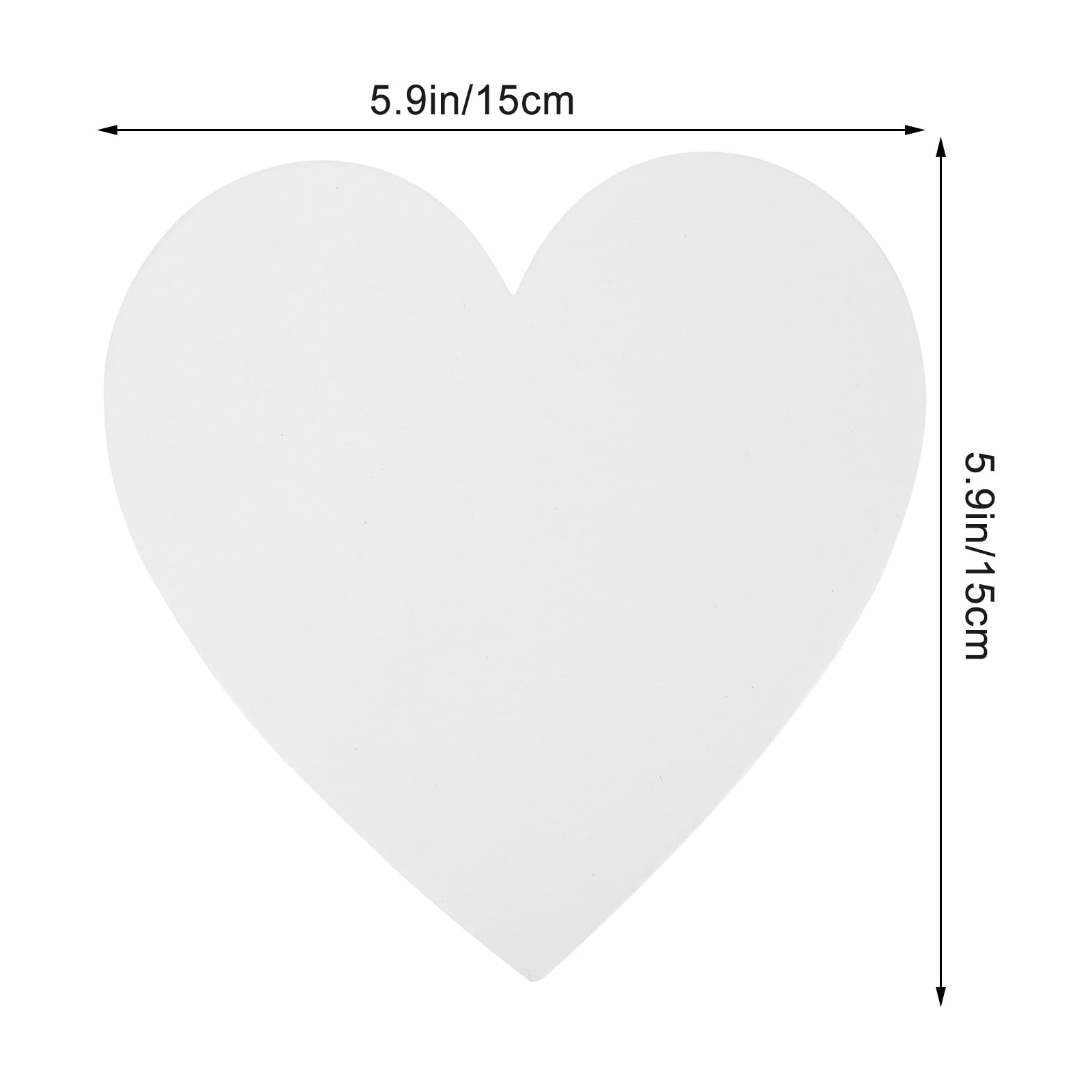 Operitacx 5Pcs Heart Painting Canvas Panels - Image 4