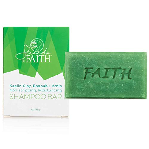 Strands of Faith Non-stripping Moisturizing Shampoo Bar | Infused with Natural Ingredients | Give Your Strands the Deep Cleanse | Perfect for Locs and Dry Hair | 4 Oz (Shampoo Bar)