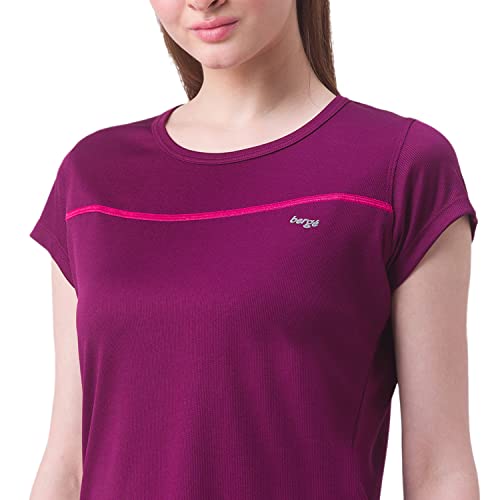 Image of berge' Ladies Polyester Dry Fit Western Shirts & Tshirts for Women, Quick Drying & Breathable Fabric, Gym Wear Tees & Workout Tops