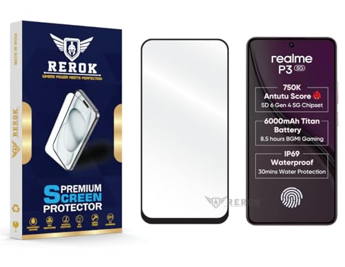 Image of Gorilla Tempered Glass Screen Protector Compatible with Realme P3 5G [Pack of 1] | Edge-to-Edge, Bubble-Free, Case Friendly, Easy Installation Kit
