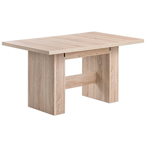 FORTE Esstisch ausziehbar, Holzwerkstoff, Sonoma Eiche , 90 x 140 x 72,8 cm