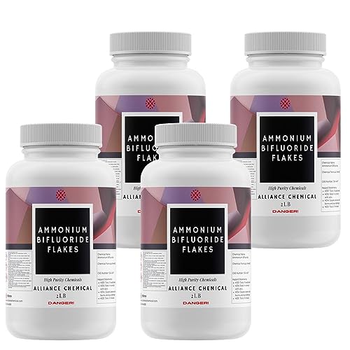 Ammonium Bifluoride Flakes - 4 Pack Bundle (8 lbs. in Total) - Superior Purity and Performance