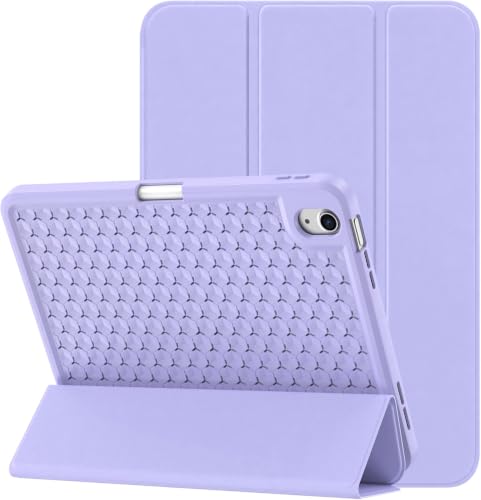 Image of ProElite Smart Flip Case Cover for Apple iPad (A16) 11th /10th Generation (2025 /2022) [with Pencil Holder] [Honey Comb Series] - Light Purple