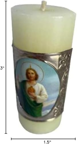 Mini Cirio Pascual Repujado San Judas Tadeo Imagen, Vela Pascual en relieve [12 piezas]