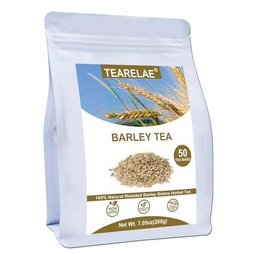TEARELAE - Barley Bags - 4g x 50 Count - 100% Pure Natural Roated Barley Grains Herbal Tea - Mugicha - Non-GMO - Caffeine-free - Gently Sweet & Mellow