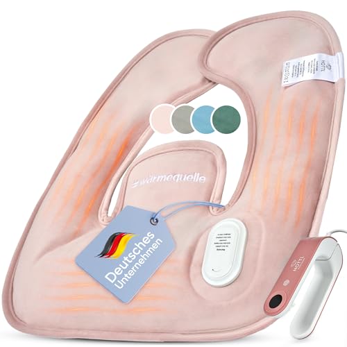Elektrischer Nackenwärmer ohne Wasserbefüllung | Wärmeflasche für Nacken Rücken & Schulter schnelle Wärme auf Knopfdruck sicher & flexibel | HOTTL (Cherry blossom pink)