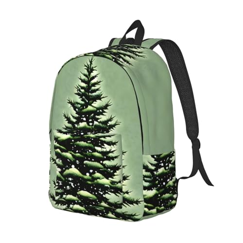 Sac à dos de randonnée résistant et léger avec imprimé forêt de pin hivernale