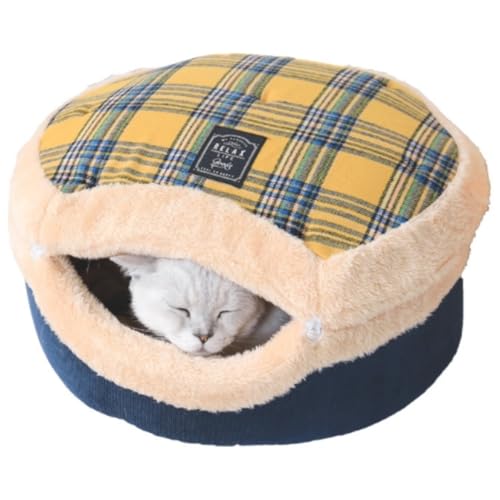 猫ハウス ドーム型 キャットベッド どら焼き ペットベッド 可愛い 冬用 両用 ふわふわ もこもこ Kisigim ボウル型 犬ハウス ペットハウス 犬猫兼用 ドームベッド キャットソファ ペットクッション 猫小屋 冬 暖かい 安眠 折り畳み 四季用 取り