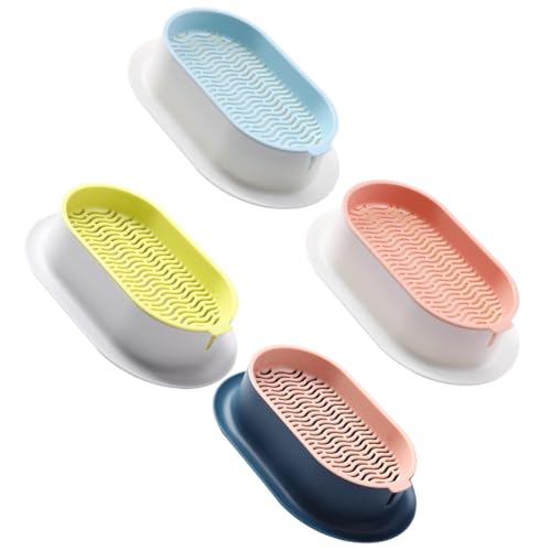 Veemoon Set 4 Pezzi Fioriere per Erba Gatta senza Terra Vasetti Colorati per Giardinaggio Domestico e Balcone Cassetta Piantagione Erba Gatta per Pulizia Bocca e Benessere Gatti