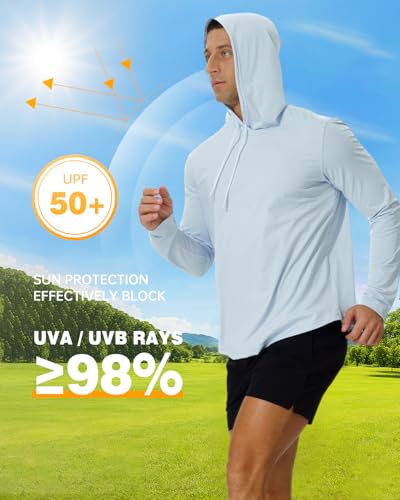 Camisas de protección solar hombre manga larga secado rápido pesca running L 2