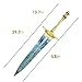 Moonlight Greatsword 53in Glowing Fantasy Sword Replica - Frost-Blue Fiberglass Cosplay Prop with Rune Engravings, Wall Mount Display Art for RPG Fans (Blunt Edges & Shatterproof)