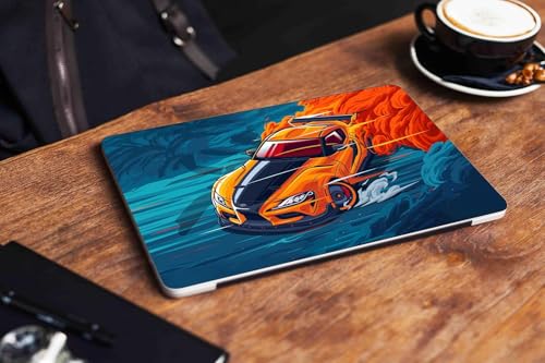 Image of PIXELARTZ Full Body Laptop Skins Sticker Laminated HD Quality Vinyl fits Upto 15.6 inches Compatible with Dell, Lenovo, Acer, HP, Asus -Self-Adhesive (GR Supra)