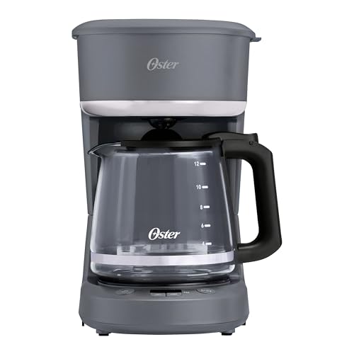 Opiniones de Cafetera T Fal 12 Tazas los 10 mejores. 48 Oster Cafetera, Programable, de 12 Tazas de Capacidad, con Filtro Reutilizable, Función Pausa y Servir, Apagado Automático, Pantalla LED, Jarra con Medidas, Color Negro,...