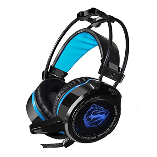 Barcley LED Light Surround Sound Wired PC Stereo Noise-Canceling Gaming Headset with High