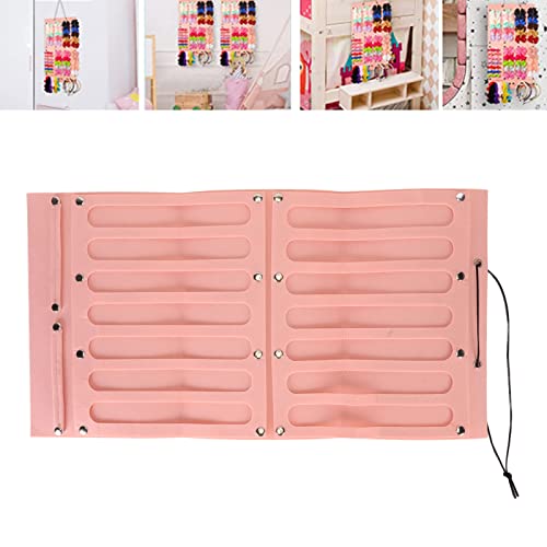 Organizador de Laços de Cabelo, Suporte de Grampos de Cabelo Rosa Fácil de Guardar Material de Feltr