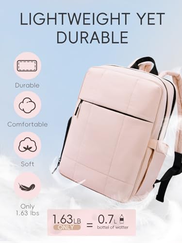 CLUCI Quilted Laptop Backpack Bundles with Wristlet Wallet for Women4