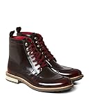 Botas clásicas con cordones Joe Browns Estilo Charol, Botas Cortas al Tobillo Hombre, Oxblood, 42 EU