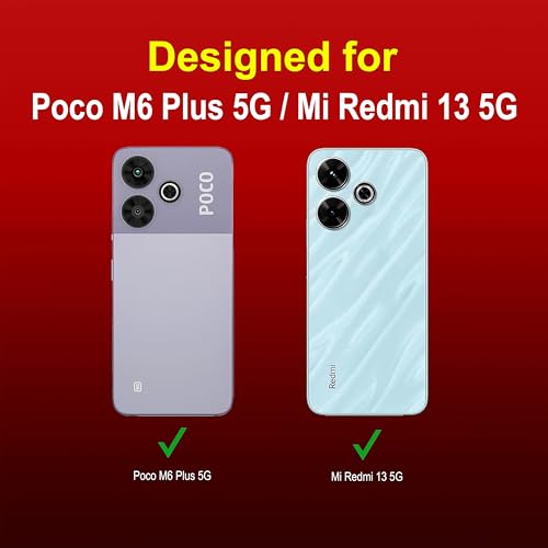Image of Zapcase Back Case Cover for Poco M6 Plus 5G | Compatible for Poco M6 Plus 5G Back Cover | Liquid Silicon Magic Case with Camera Protection | Red
