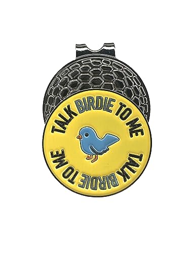 Koku Sports Talk Birdie to Me - Marcador de bola de golfe de emoji engraçado com clipe de chapéu - P