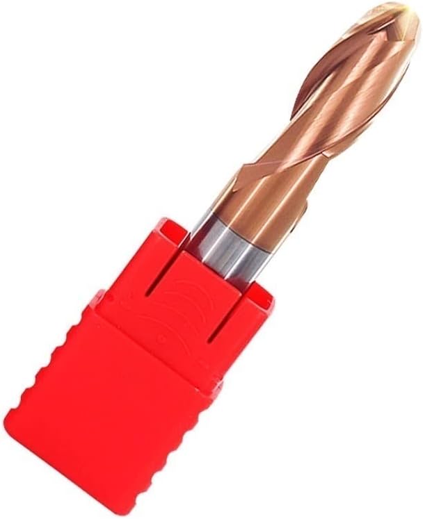 2 Flute Hrc55 Ball Nose End Mill CNC End Mill R0.5 1 1.25 1.5 1.75 2 End Mills for Metal Facing and Fluting (Size : 10PCS, Color : R0.5X4DX50L)