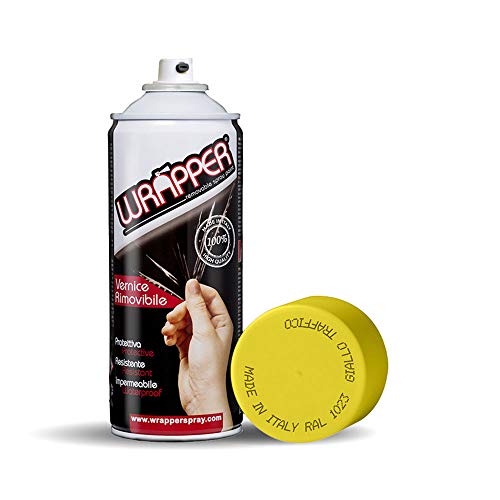 Wrapper Spray Vernici Rimovibili Tinte Ral, Giallo Traffico