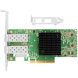 Euqvos PCIe Ethernet Network Card for Mellanox MCX4121A-ACAT ConnectX4 LX Chipset PCIe 3.0 X8 25 Gb Dual Port SFP28 LAN Card Support Windows Server/Windows/Linux/VMware/ESX