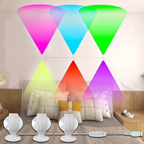 Acnctop Novelty Ambient And Mood Lighting 360° Rotating Diy Wall Art Decor Rgb Bar Led Wall Light For Bedroom,Living Room,Room,Hallway,Stair,Modern Home Decoration #TOP6