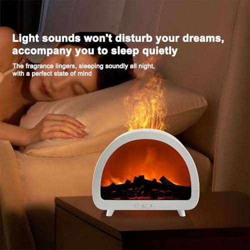 Diffuseur d'arômes flamme 3D 7 couleurs LED avec télécommande sans fil - 8