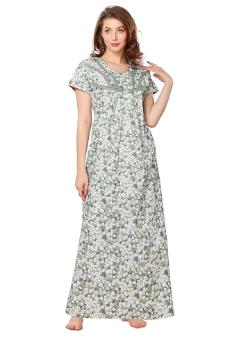 Image of Soulemo Women's Pure Cotton Floor Length Nighty 1663