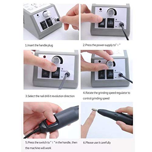 Micro Ferramenta Elétrica Bivolt AC 110-240V Lixadeira Modelador de Unha Manicure e Pedicure Multifu