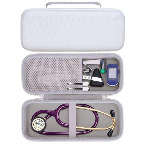 Image of White Stethoscope Case for 3M Littmann,MDF, ADC, Omron