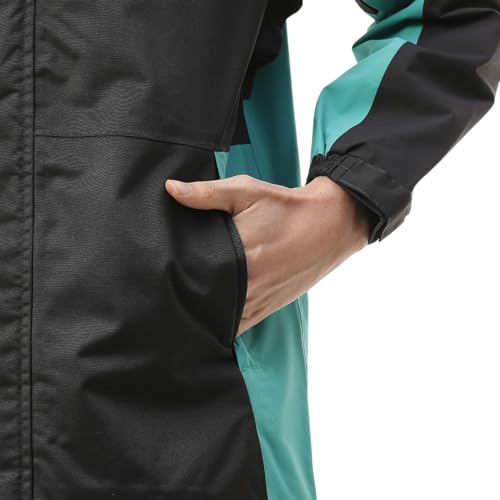 Image of Zeel Raingear Stylish Black Rain Jacket For Men Waterproof For Bike Riders With Adjustable Hood Along With Inner Pockets,Waterproof Rainwear With Lightweight Polyester Jacket, Zrs013