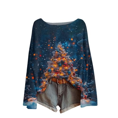 Weihnachtspullover Damen,Christmas Sweater Women,Pullover Damen Winter...