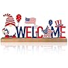   Patriotic-4th-of-July-Metal-Sign-Rustic-Table-Decor-Holiday-Tiered-Tray-Decor-with-Wooden-Base-Freestanding-Metal-Word-Sign-for-Home-Tabletop-Centerpiece-Mantel-Shelf-Fireplace