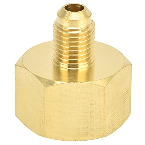 Zerodis Adaptador de Refrigerante de Latón, W21 a 1/4SAE Adaptador de Refrigerante de Aire Acondicionado Convertidor Conector Adaptador de Llamarada Núcleo de Válvula para R32 R134a