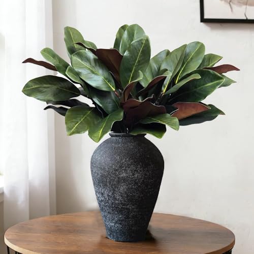 Ariwenic Magnolia Stems 6PCS Single Stem Fake Leaves for Home