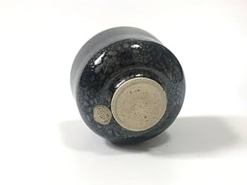 陶芸家　作者不明　作家物　鈞窯釉　天目釉　酒器　平盃　ぐい呑　杯　酒杯　2点 陶芸家 作者不明 作家物 鈞窯釉 天目釉 酒器 平盃 ぐい呑