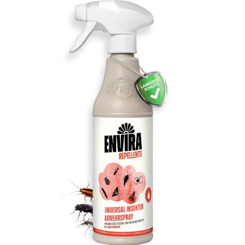 Produktfoto von Envira Universal Insekten Abwehrspray 500 ml - Spray mit Langzeitwirkung gegen Trauermücken, Silberfische,&hellip;